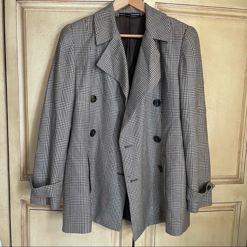 Ellen Tracy Plaid Fall Jacket Size 12